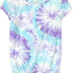 The Children's Place Girls' Short Sleeve Tie Front Top