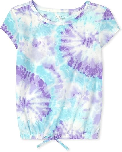 The Children's Place Girls' Short Sleeve Tie Front Top
